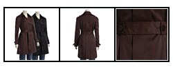 DKNY Double-breasted Fashion Rain/ Trench Coat