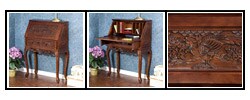 Decorative Carved Study Desk