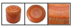 Leather 'Sun' Ottoman (Brazil)