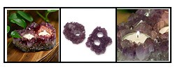 Amethyst 'Mystic Light' Candleholder (Brazil)