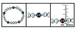 Freshwater Pearl and Turquoise Bead Elastic Bracelet