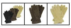Isotoner Men's Fleece-lined Suede Leather Gloves