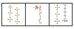 14k Tri-color Gold 1/10ct Diamond Earrings