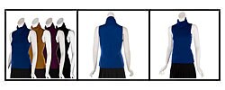 Cable and Gauge Junior's Sleeveless Turtleneck