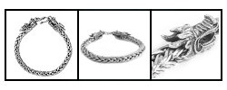 Sterling Silver 'Brave Dragons' Bracelet (Thailand)
