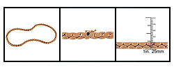 14k Pink Gold Cobra Necklace with Onyx Clasp