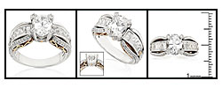 Platinum/ 18k Gold 3 1/4ct TDW Diamond Ring (G-J, VS-SI2)