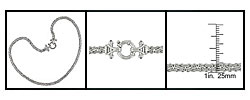 14k White Gold Onyx Bead Byzantine Necklace