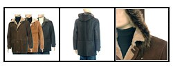 Aston Men's Shearling Hooded Coat