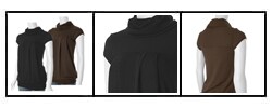 Belle du Jour Junior's Cowl Neck Cap-sleeve Tunic