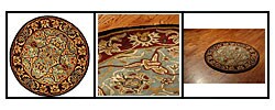 Heritage Traditional Blue/ Red Rug (3'6 Round)
