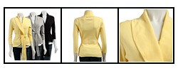 Hanna & Gracie Women's Belted 3/4-sleeve Sweater