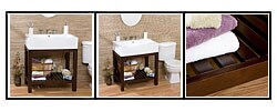 Mullins Walnut Bathroom Single Sink Vanity