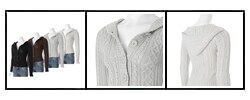 Ci Sono by Adi Junior's Cable Knit Hooded Cardigan
