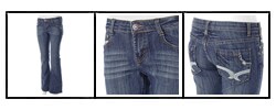 Smash Junior's Vintage Distressed Flair Jeans