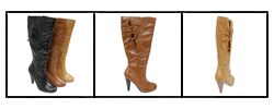 Bamboo by Journee Women's High-heel Tall Crinkle Boots