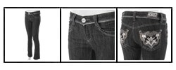 Hot and the Gang Junior's Embroidered Pocket Jeans