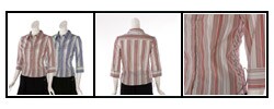 Antilla Femme Women's 3/4-sleeve Striped Blouse