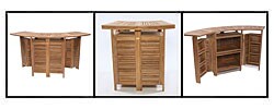 Tri-fold Teak Bar