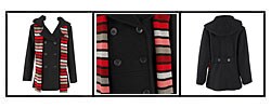 Trilogi Collection Hooded Pea Coat