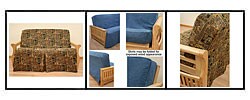 Full-size Bombay Skirted Futon Slipcover 
