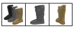 Glaze by Adi Women's Ultrasuede Trim Knit Boots