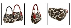 Je Veux Double Handle Giraffe Print Handbag