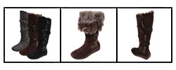 Adi Designs Women's Faux Fur Microsuede Boots