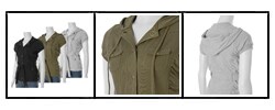 Self Esteem Women's Short-sleeve Belted Jacket with Hood