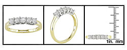 14k Two-tone Gold and 1/2ct TDW Diamond Ring (H-I, I1-I2)