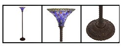 Tiffany-style Blue Star Torchiere