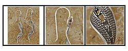 Sterling Silver Filigree Curled Drop Earrings (Israel)
