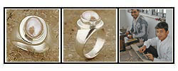 Baroque Sterling Silver with Pearl Ring (Nepal)
