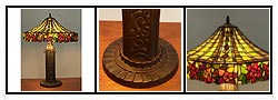 Tiffany-style Rose Mission-style Table Lamp