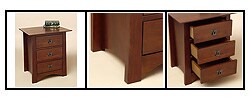 Milton Chestnut Three-drawer Nightstand