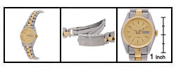 Seiko 5 Automatic Women's Two-tone Gold Dial Watch