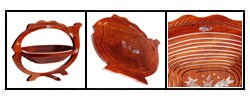 Hand-carved Rosewood Fish Shape Fruit Bowl (Vietnam)