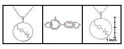 18-kt. White Gold Circle of Love Diamond Pendant