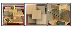 Glass and Oak Wood End Table