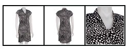 DKNY Women's Short-sleeve Dotted Dress