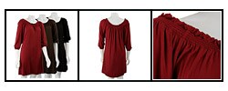 Sharagano Women's 3/4-sleeve Smocked Neck Dress