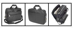 Black Leather Softside Briefcase