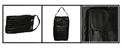 Black Leather Golf Shoe Bag