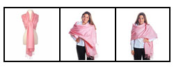 Himalaya Trading Co. Pink Pashmina & Silk Scarf