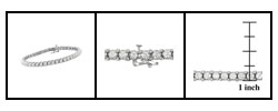 14k White Gold 4ct Diamond Bracelet (G-H, I1)