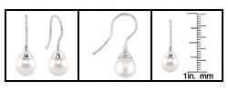Platinum Cultured Akoya Pearl Earrings (7-8mm)