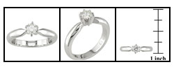 14k White Gold 1/4ct TDW Diamond Solitaire Ring (H-J, I1-2)