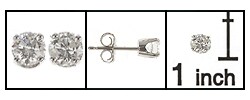 14k White Gold 1/2ct TDW Diamond Stud Earrings (H-I-J/ I2)