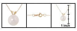 14k Cultured Akoya Pearl Pendant (8-8.5mm)