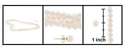 Freshwater Cultured Pearl Strand with Earrings (5-55 mm) (Case of 3)
